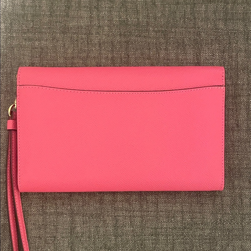 Coach Fuchsia Crossgrain Envelope Leather Crossbody/Wristlet - Picture 9 of 16